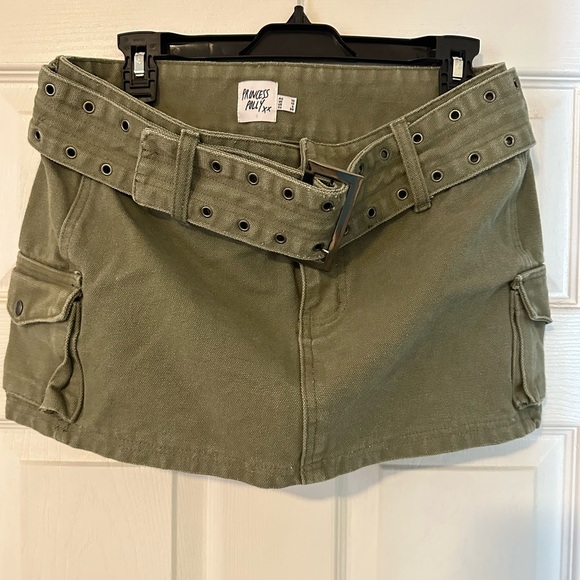 Princess Polly Olive Mini Skirt - Picture 1 of 3